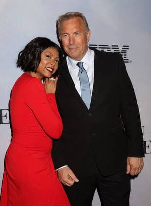 December 10, 2016 - New York, New York, U.S. - Actors TARAJI P. HENSON and KEVIN COSTNER attend the New York Special Screening of Hidden Figures held at the SVA Theatre. New York U.S. - ZUMAk03_ 20161210_zaf_k03_183