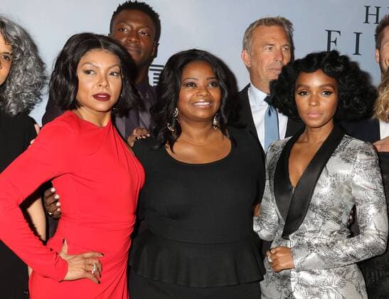 December 10, 2016 - New York, New York, U.S. - Actors TARAJI P. HENSON, OCTAVIA SPENCER, JANELLE MONAE, ALDIS HODGE and KEVIN COSTNER attend the New York Special Screening of Hidden Figures held at the SVA Theatre. New York U.S. - ZUMAk03_ 20161210_zaf_k03_189