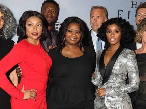 December 10, 2016 - New York, New York, U.S. - Actors TARAJI P. HENSON, OCTAVIA SPENCER, JANELLE MONAE, ALDIS HODGE and KEVIN COSTNER attend the New York Special Screening of Hidden Figures held at the SVA Theatre. New York U.S. - ZUMAk03_ 20161210_zaf_k03_196