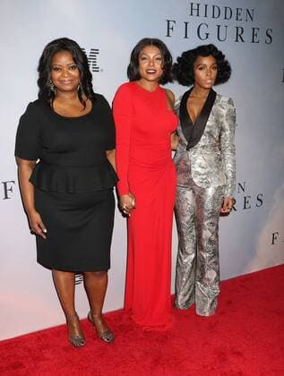 December 10, 2016 - New York, New York, U.S. - Actors OCTAVIA SPENCER, TARAJI P. HENSON, and singer JANELLE MONAE attend the New York Special Screening of Hidden Figures held at the SVA Theatre. New York U.S. - ZUMAk03_ 20161210_zaf_k03_205