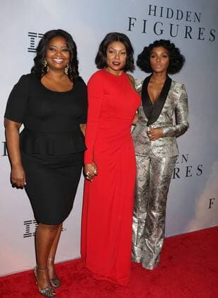 December 10, 2016 - New York, New York, U.S. - Actors OCTAVIA SPENCER, TARAJI P. HENSON, and singer JANELLE MONAE attend the New York Special Screening of Hidden Figures held at the SVA Theatre. New York U.S. - ZUMAk03_ 20161210_zaf_k03_213