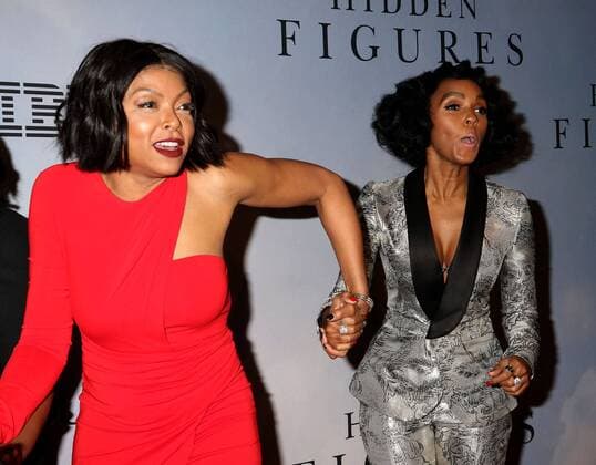 December 10, 2016 - New York, New York, U.S. - Actress TARAJI P. HENSON and singer JANELLE MONAE attend the New York Special Screening of Hidden Figures held at the SVA Theatre. New York U.S. - ZUMAk03_ 20161210_zaf_k03_220