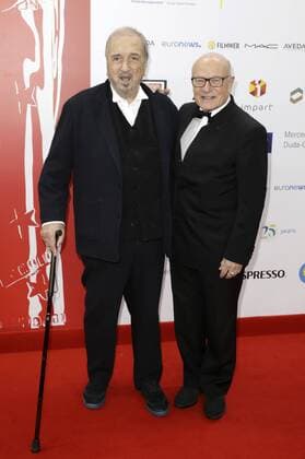 Jean-Claude Carriere und Volker Schlöndorff bei der Verleihung vom 29. Europäischen Filmpreis 2016 29th European Film Awards 2016 im Nationalen Forum für Musik. Breslau, 10.12.2016 Foto:xS.xGabschx xFuturexImage