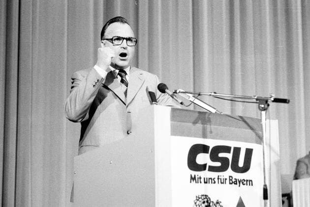 CSU Parteitag 1974 in München, Helmut Kohl (CDU, Ministerpräsident Rheinland Pfalz) hält eine Ansprache