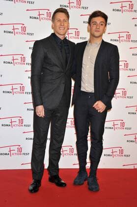 Rome, Red Carpet When we laughed. Pictured: Dustin Lance Black, Tom Daley  Copyright: xEcophotox xIPAx
