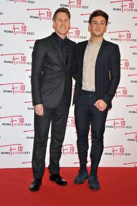 Rome, Red Carpet When we laughed. Pictured: Dustin Lance Black, Tom Daley  Copyright: xEcophotox xIPAx