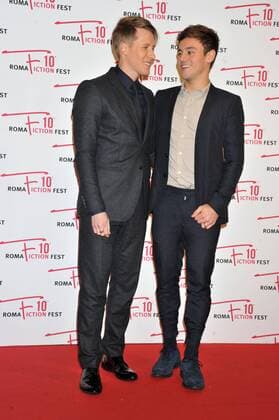 Rome, Red Carpet When we laughed. Pictured: Dustin Lance Black, Tom Daley  Copyright: xEcophotox xIPAx