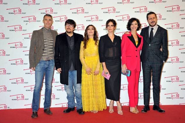 Rome Fiction Fest, Red Carpet Immature . Pictured: Paul Kessisoglu, Ricky Memphis, Sabrina Impacciattore, Irene Ferri, Nicole Grimaudo, Luca Bizzarri  Copyright: xLennyx xIPAx