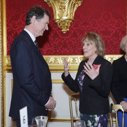 . 08 12 2016. London, United Kingdom. Sir Tim Laurence with Dame Esther Rantzen during a Christmas Party at St James s Palace, London for The Not Forgotten Association - a national tri-service charity which provides entertainment, leisure and recreation for the serving wounded, injured or sick and for ex-service men and women with disabilities.  xROTAx xi-Imagesx IIM-14013-0009