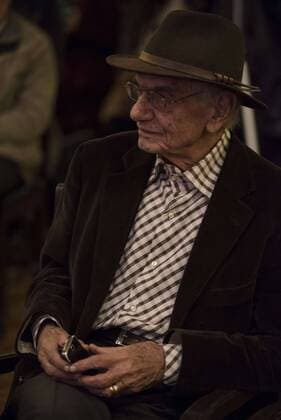 December 12, 2016 - Athens, Greece - Greek writer, VASSILIS VASSILIKOS, attends the presentation of Yanis VaroufakisÃ¢â‚¬â ¢ new book. Renowned Greek economist, academic, former Minister of Finance and DiEM25 co-founder Yanis Varoufakis launched the Greek translation of his new book, Ã¢â‚¬oeAnd The Weak Suffer What They Must?Ã¢â‚¬Â, in a public gathering in Athens. Athens Greece - ZUMAg221 20161212_zap_g221_005