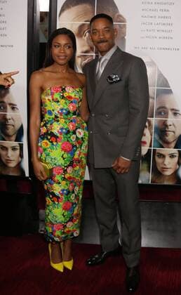 December 12, 2016 - New York, New York, U.S. - Actress NAOMIE HARRIS and actor WILL SMITH attend the New York World Premiere of Collateral Beauty held at the Jazz At Lincoln Centers Frederick P. Rose Hall. New York U.S. - ZUMAk03_ 20161212_zaf_k03_012