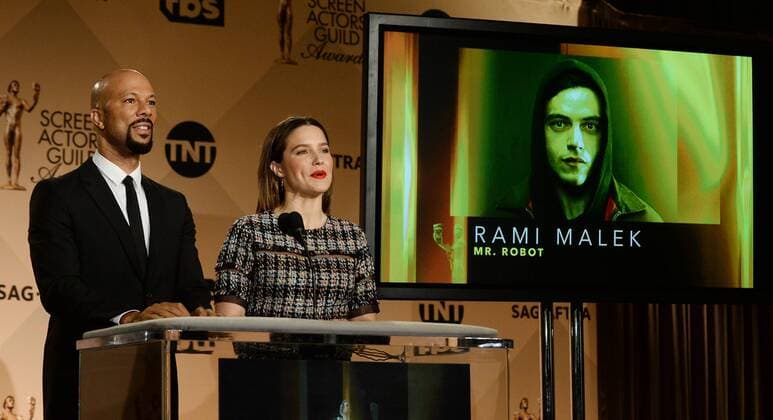 Common and Sophia Bush announce nominations onstage for the 23rd annual SAG Awards at the Pacific Design Center on in West Hollywood, California on December 14, 2016. Winners will be announced during a Simulcast Live on Sunday, January 29th.  LAP2016121401 JIMxRUYMEN