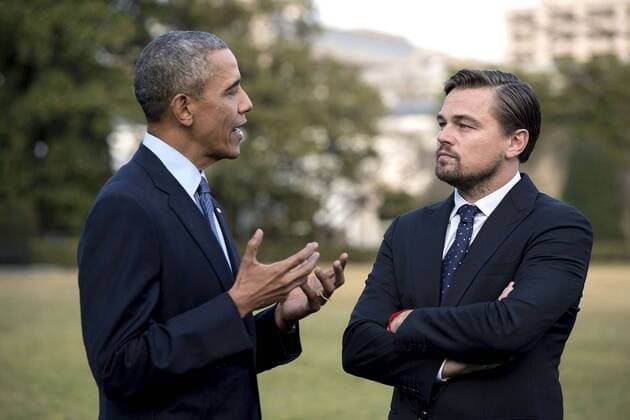 September 26, 2016 - Washington, DC, United States of America - U.S.President Barack Obama chats with actor Leonardo Dicaprio in an undated photo released by the White House September 26, 2016 in Washington, D.C. DiCaprio will headline the October 3rd South By South Lawn: A White House Festival of Ideas, Art, and Action hosted by President Obama. Barack Hussein Obama II (born August 4, 1961) is the 44th President of the United States. He is the first African American to be elected to office and the first president born outside the contiguous United States. Born in Honolulu, Hawaii, Obama is a graduate of Columbia University and Harvard Law School. He worked as a civil rights attorney and taught constitutional law at the University of Chicago Law School from 1992 to 2004. While serving three terms representing the 13th District in the Illinois Senate from 1997 to 2004, he ran unsuccessful - ZUMAz03_ 20160926_shs_z03_263