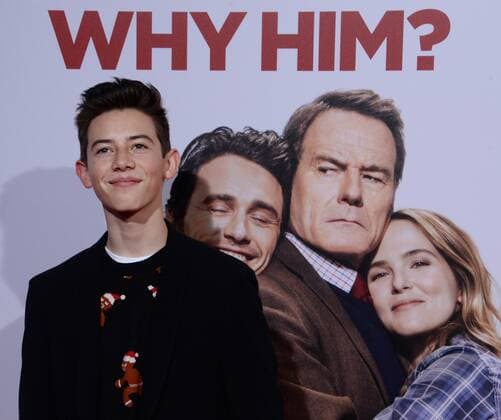 Cast member Griffin Gluck attends the premiere of the motion picture comedy Why Him? at the Regency Bruin Theater in the Westwood section of Los Angeles on December 17, 2016. Storyline: A dad forms a bitter rivalry with his daughter s young rich boyfriend.  LAP2016121727 JIMxRUYMEN