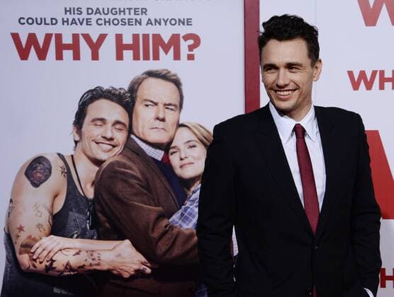 Cast member James Franco attends the premiere of the motion picture comedy Why Him? at the Regency Bruin Theater in the Westwood section of Los Angeles on December 17, 2016. Storyline: A dad forms a bitter rivalry with his daughter s young rich boyfriend.  LAP2016121706 JIMxRUYMEN