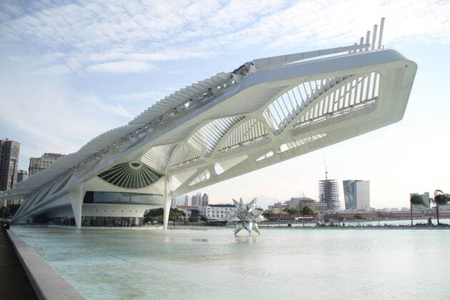 Architektur von Santiago Calatrava The Museum of Tomorrow, 2016, Plaza Maua, Rio de Janeiro, Brazil. The Museum of Tomorrow, 2016, Plaza Maua, Rio de Janeiro, Brazil.  xCRT0019314x