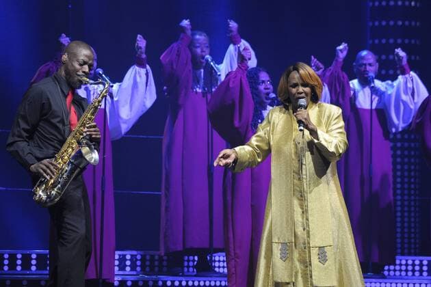 Queen Eshter Marrows s The Harlem Gospel Singer Show, zur Deutschlandpremiere der großen Abschieds-Tour 2016 im Admiralspalast in Berlin am 20.12.2016