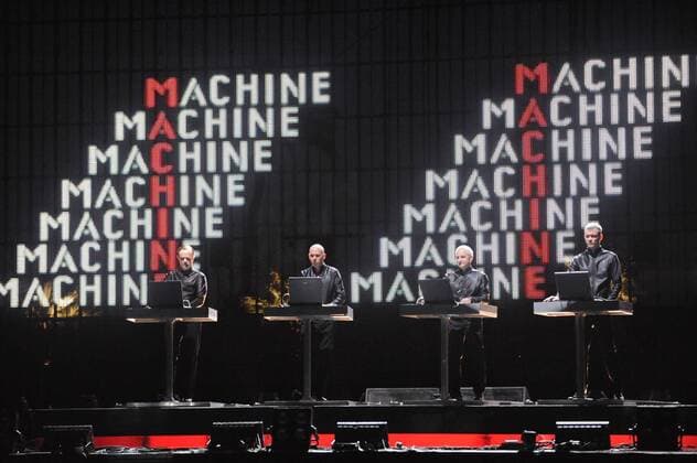 Apr 26, 2008 - Indio, California, USA - Musicians KRAFTWERK perform live as part of the 2008 Coachella Valley Music and Arts Festival that is taking place at the Empire Polo Field located in Indio. The Three day festival will attract over 160,000 fans to see musicians on five different stages in the desert of California. - ZUMAm78_ 20080426_cob_m78_033