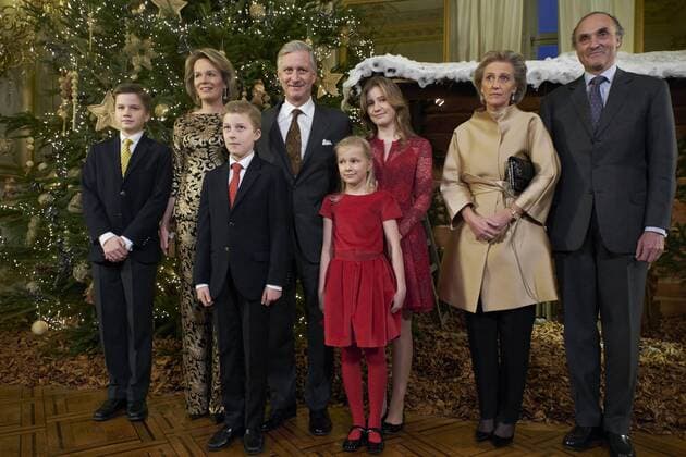 Belgische Königsfamilie besucht das Weihnachtskonzert in Brüssel Prince Gabriel (12), Queen Mathilde of Belgium, Prince Emmanuel (10), King Philippe - Filip of Belgium, Princess Eleonore (7), Crown Princess Elisabeth (14), Princess Astrid of Belgium and Prince Lorenz of Belgium pictured during the yearly Christmas Concert, at the Royal Palace, in Brussels, Wednesday 21 December 2016. The King and Queen want to thank especially those who have contributed to the success of the royal activities throughout teh year 2016. Â 
