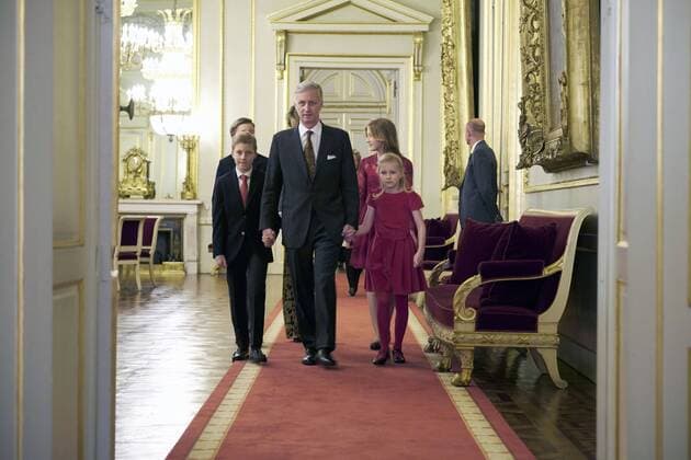 Belgische Königsfamilie besucht das Weihnachtskonzert in Brüssel Prince Gabriel (12), Queen Mathilde of Belgium, Prince Emmanuel (10), King Philippe - Filip of Belgium, Princess Eleonore (7), Crown Princess Elisabeth (14), Princess Astrid of Belgium and Prince Lorenz of Belgium pictured during the yearly Christmas Concert, at the Royal Palace, in Brussels, Wednesday 21 December 2016. The King and Queen want to thank especially those who have contributed to the success of the royal activities throughout teh year 2016. Â 