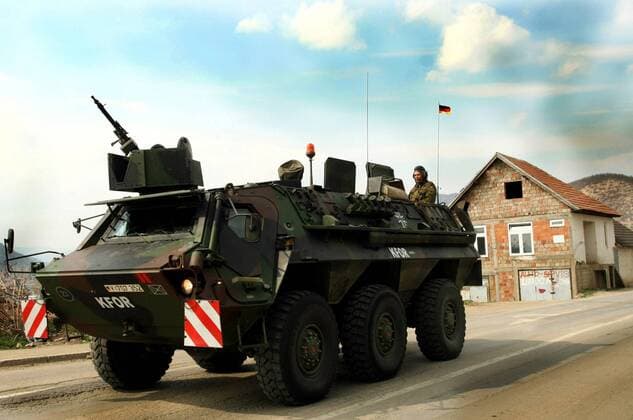 May 21, 2008 - Mitrovica, Serbia - Germany Kfor goes towards the border with Serbia - ZUMAa03_ 20080521_jac_a03_630