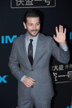 BEIJING, CHINA - DECEMBER 21: Mexican actor Diego Luna arrives at the red carpet of the premiere of film Rogue One: A Star Wars Story on December 21, 2016 in Beijing, China.  CFP497374452