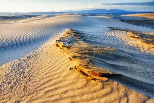 Spain, Tarragona, Ebro Delta, dune at twilight  DSGF01174