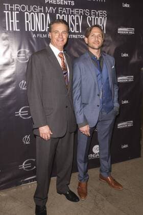 Anton Bayer, Devin Clark attends at The Ronda Rousey Story film premiere December 30, 2016 in Chinese Mann Theater, Hollywood, California. USA - 2016 - The Ronda Rousey Story film premiere in Hollywood, CA.  Copyright: xEugenexPowersxPhotographyx