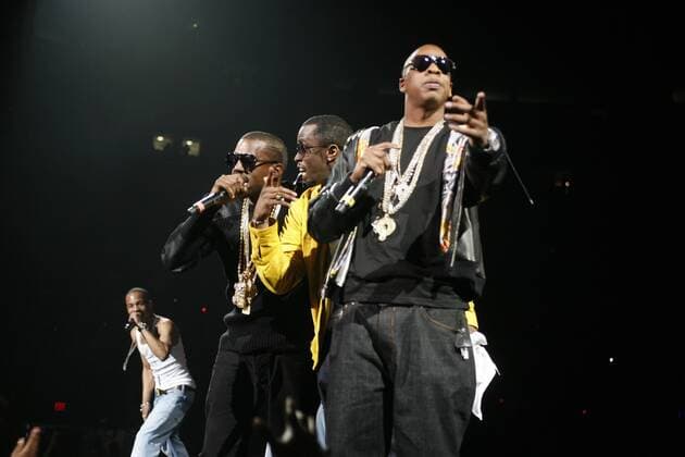 Aug 23, 2007 - New York, NY, USA - Headliner T.I., KANYE WEST and SEAN P. DIDDY COMBS and JAY-Z performing at the Scream Tour at Madison Square Garden. - ZUMAa29_ 20070823_jac_a29_448
