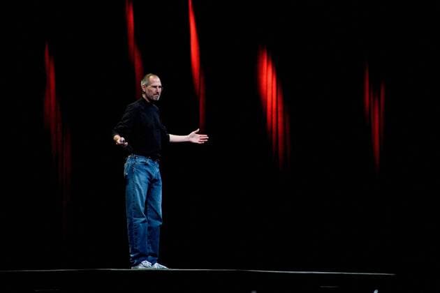 Sep 05, 2007 - San Francisco, CA, USA - Apple Revamps Entire iPod lineup and Announces Wi-Fi iTunes Store . PICTURED: Apple founder and CEO STEVE JOBS introduces the new iPod Touch, which is based on the iPhone and comes with Wi-Fi connectivity and a touch screen. - ZUMAw49_ 20070905_sha_w49_959