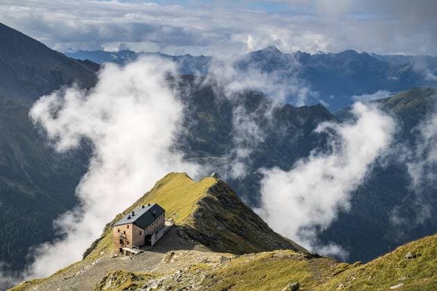 Austria, Ankogel Group, View of Hannover House and Seebach Valley  STSF01149