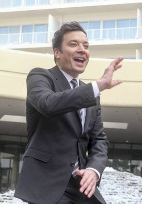 January 4, 2017 - Los Angeles, California, U.S - Tonight Show host Jimmy Fallon joins the red carpet roll out ceremony during the 74rd Annual Golden Globe Awards Preview Day at the Beverly Hilton on Wednesday, Jan. 4, 2017, in Beverly Hills, Calif. The annual awards show including film and television will be held on Sunday. Los Angeles U.S. - ZUMAc68_ 20170104_zaf_c68_020