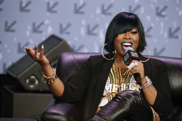 Missy Elliott speaks during a SXSW keynote dedicated to the Let Girls Learn initiative on March 16, 2016 in Austin, Texas. USA - 2016 - Michelle Obama SXSW Keynote in Austin - Missy Elliott  Copyright: xAlexxMateox