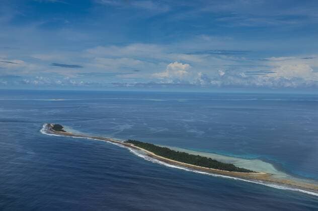 Aerial of the country of Tuvalu, South Pacific Copyright: MichaelxRunkel 1184-510