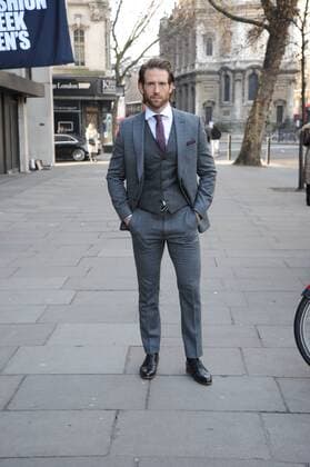 English model Craig Mcinlay attending a London Fashion Week Men s Show on The Strand. JANUARY 6th 2017  TSTx1716