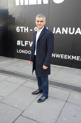 London mayor Sadiq Khan attending a London Fashion Week Men s Show on The Strand. JANUARY 6th 2017  TSTx1716