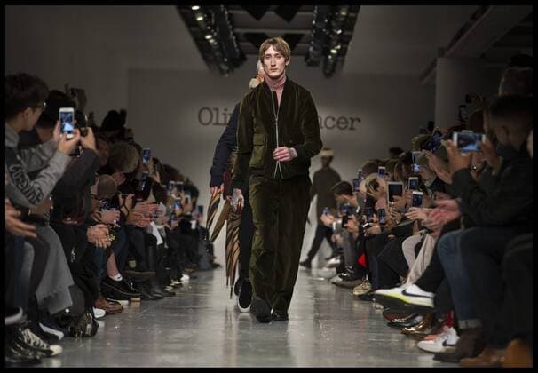 . 07 01 2017. London, United Kingdom. London Fashion Week Men s 2017. Fashion designer, Oliver Spencer on display at the BFC Show Space, The Strand, London, UK.  xBenxStevensx xi-Imagesx IIM-14124-0012