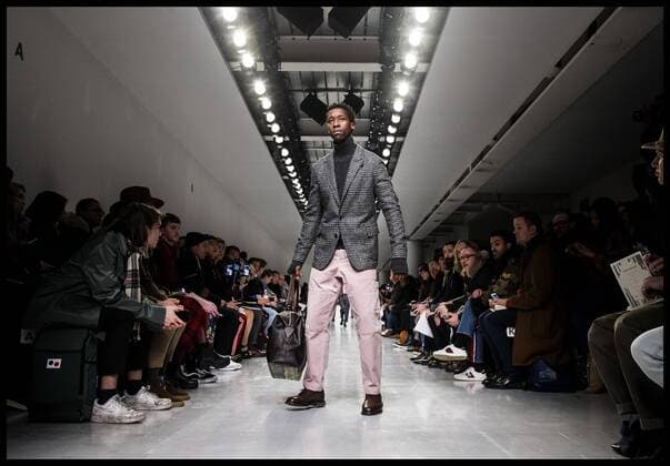 . 07 01 2017. London, United Kingdom. London Fashion Week Men s 2017. Fashion designer, Oliver Spencer on display at the BFC Show Space, The Strand, London, UK.  xBenxStevensx xi-Imagesx IIM-14124-0013