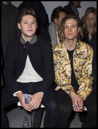 . 07 01 2017. London, United Kingdom. Niall Horan and Dougie Poynter. London Fashion Week Men s 2017. Fashion designer, Oliver Spencer on display at the BFC Show Space, The Strand, London, UK.  xBenxStevensx xi-Imagesx IIM-14124-0016