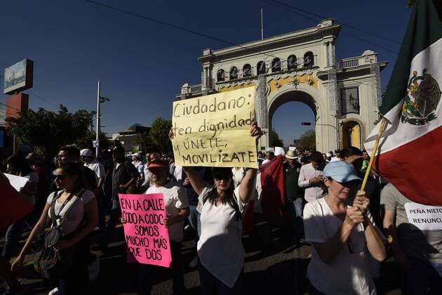 January 7, 2017 - Mexico - EUM20170107NAC16.JPG.GUADALAJARA, Jal. ProtestManifestacion-Jalisco.- Aspectos de la manifestacion en esta capital por el alza de la gasolina, 7 de enero de 2017. Foto: Agencia EL UNIVERSALJMA Mexico  - ZUMAu78_ 20170107_zaf_u78_055