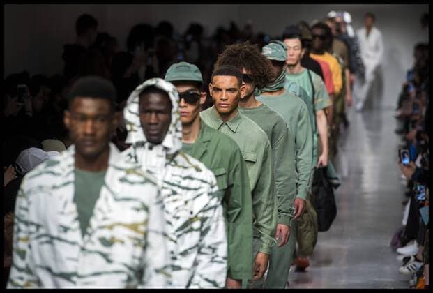 . 08 01 2017. London, United Kingdom. London Fashion Week Men s 2017. Maharishi on display at the BFC Show Space, on The Strand, London, UK.  xBenxStevensx xi-Imagesx IIM-14126-0001