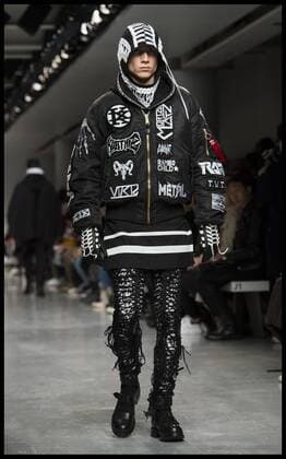 . 08 01 2017. London, United Kingdom. London Fashion Week Men s 2017. Fashion designer KTZ on display at the BFC Show Space on the Strand, London, UK.  xBenxStevensx xi-Imagesx IIM-14128-0005