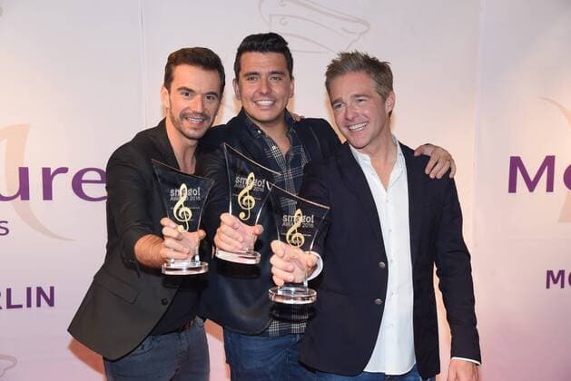 Klubbb3 (Florian Silbereisen, Jan Smith, Christoff) 6. Smago Award im Mercure Hotel Moa in Berlin Moabit am 08.01.2017