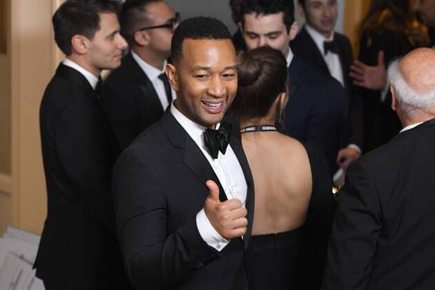 January 8, 2017 - Los Angeles, California, U.S. - JOHN LEGEND backstage at the 74th Annual Golden Globe Awards, at The Beverly Hilton in Beverly Hills. Los Angeles U.S. - ZUMAz03_ 20170108_zbp_z03_425