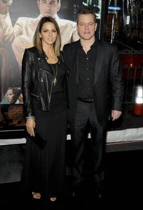 Matt Damon & wife Luciana Barroso LIVE BY NIGHT FILM PREMIERE Hollywood Patrick Rideaux PicturePerfect