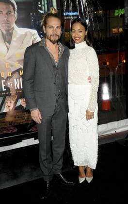 Zoe Saldana & husband Marco Perego Saldana LIVE BY NIGHT FILM PREMIERE Hollywood Patrick Rideaux PicturePerfect