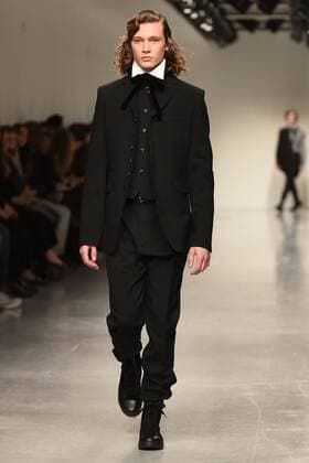 January 9, 2017 - London, United Kingdom - A model walks the runway at the Songzio Autumn Winter 2017 fashion show during London Menswear Fashion Week on January 9, 2017 in London, United Kingdom. London United Kingdom  - ZUMAn230 20170109_zaa_n230_107