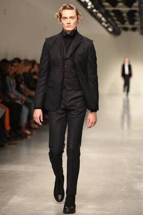 January 9, 2017 - London, United Kingdom - A model walks the runway at the Songzio Autumn Winter 2017 fashion show during London Menswear Fashion Week on January 9, 2017 in London, United Kingdom. London United Kingdom  - ZUMAn230 20170109_zaa_n230_128