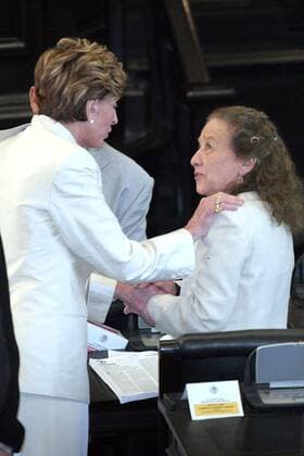 Feb 28, 2007 - Mexico City, Mexico - Mexican senators ROSARIO GREEN and ROSARIO IBARRA DE PIEDRA.  - ZUMA 20070228_mar_u78_213