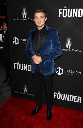 January 11, 2017 - Los Angeles, CA, United States - 11 January 2017 - Los Angeles, California - Jeremy Renner. The Founder Premiere held at the Cinerama Dome at the ArcLight Hollywood. Photo Credit: AdMedia Los Angeles United States - ZUMAa123 20170111_zaa_a123_018